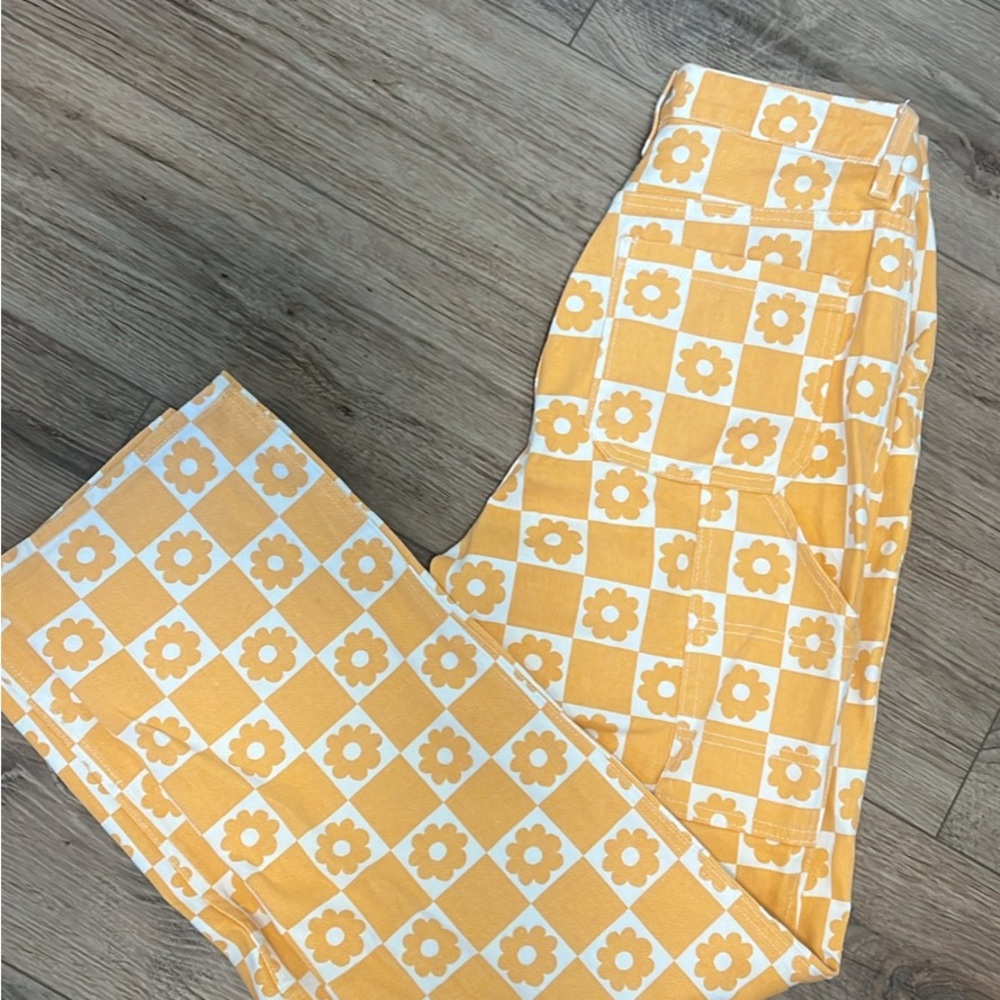 Floral Checkered Men's Pants